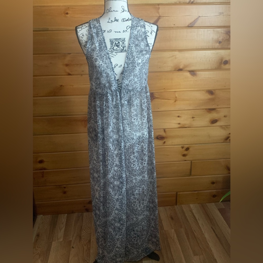 Xhilaration Black and White Bohemian Swim Cover-Up or wear T-Shirt with Jeans